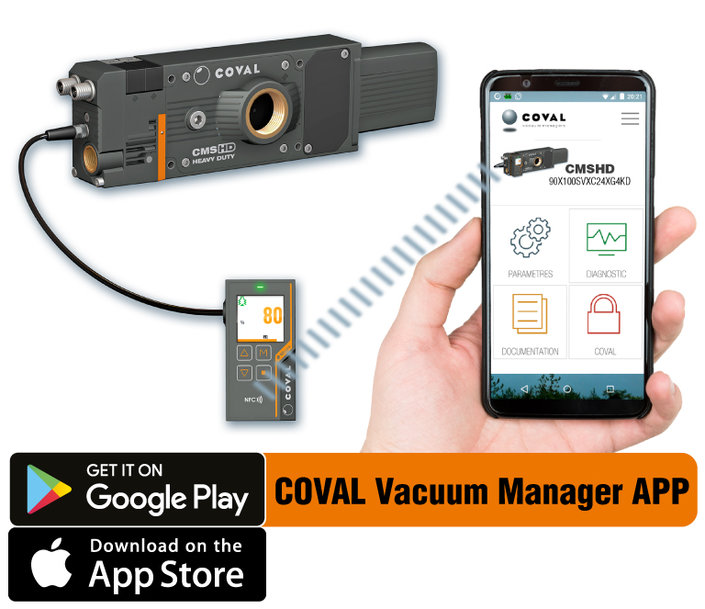 Nouvelles pompes à vide multi-étagées CMS HD VX de Coval, l’intelligence et la communication en plus